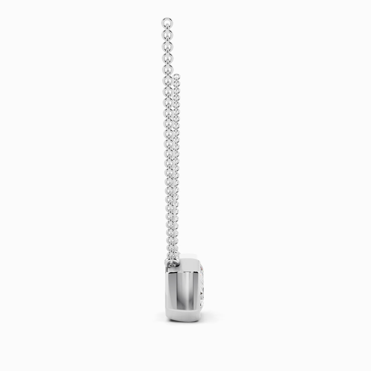 Lilac Emerald Cut Solitaire Pendant
