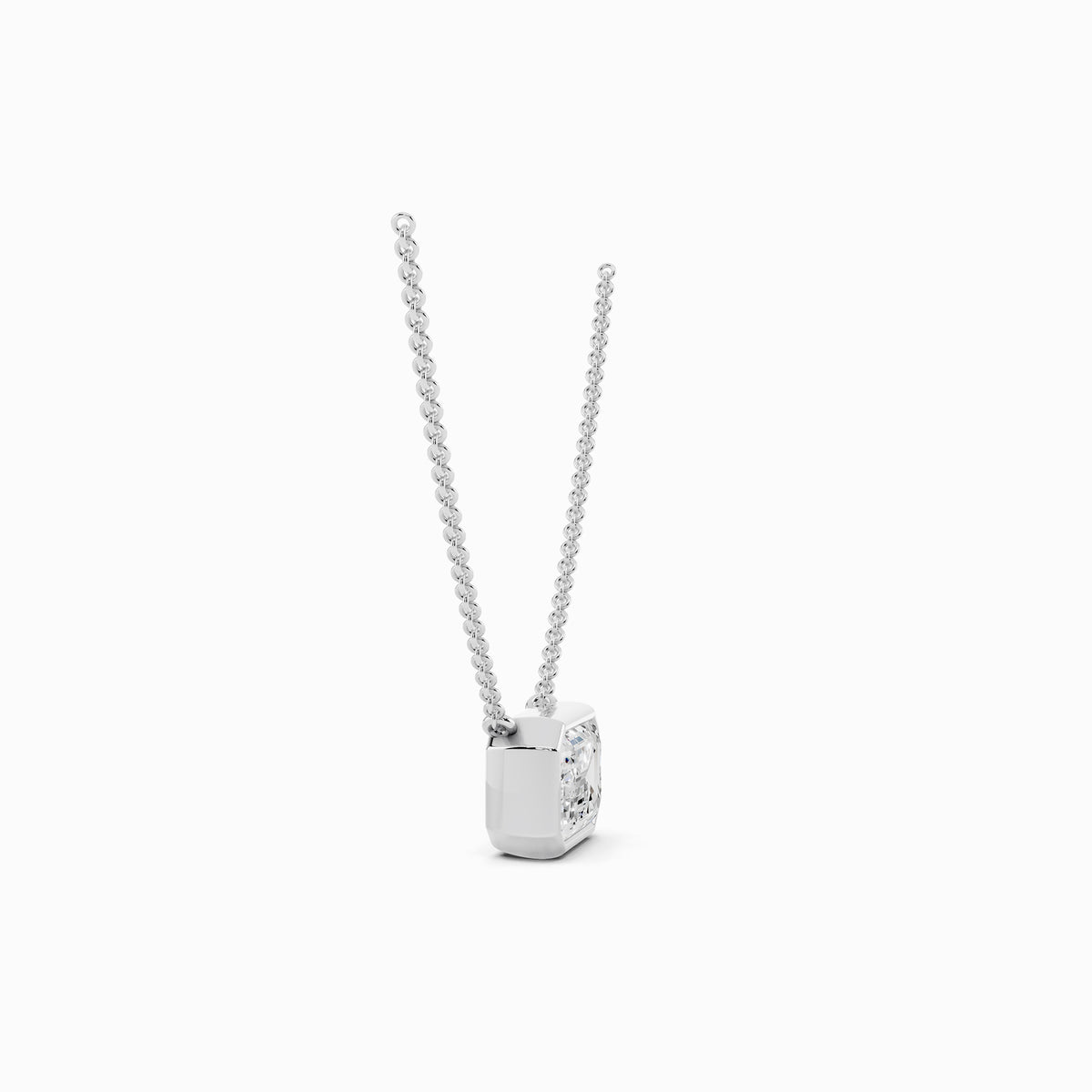 Lilac Emerald Cut Solitaire Pendant