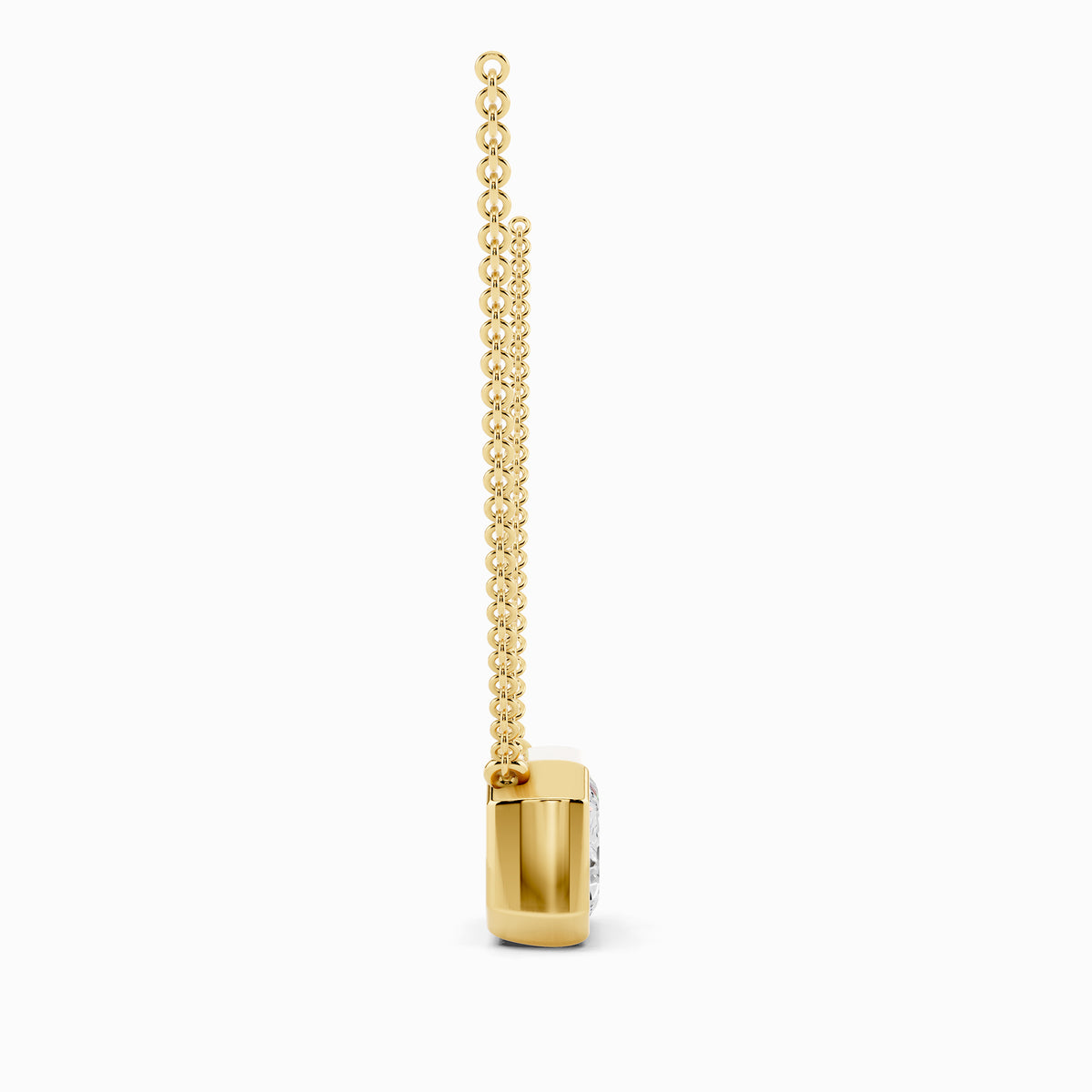 Lilac Emerald Cut Solitaire Pendant