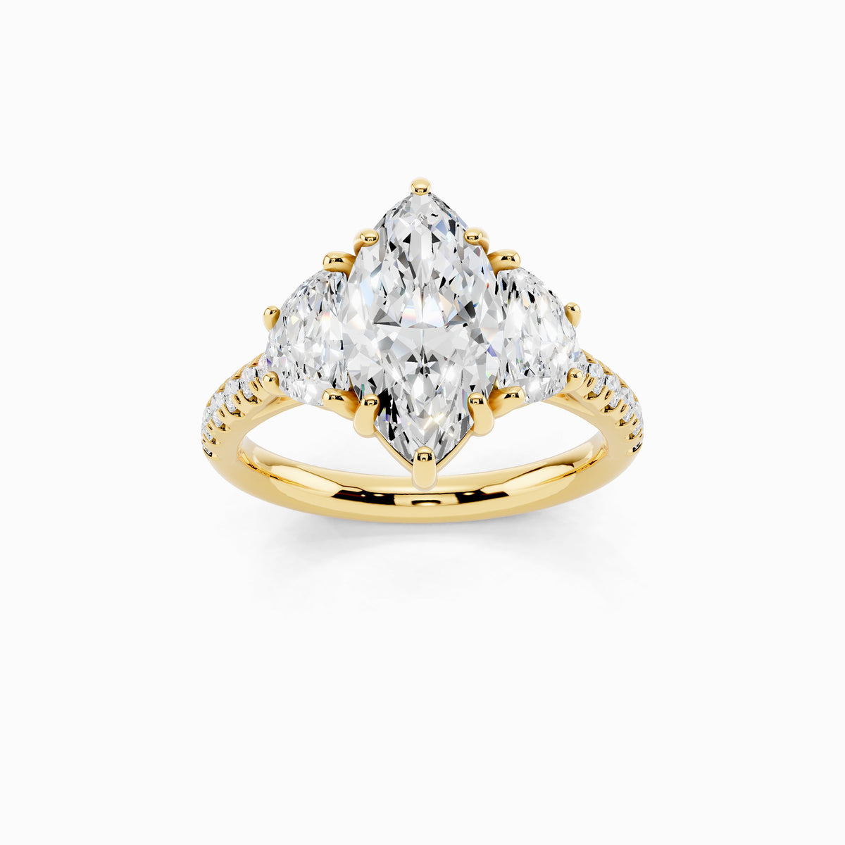 Zyla Marquise Cut Three Stone Engagement Ring