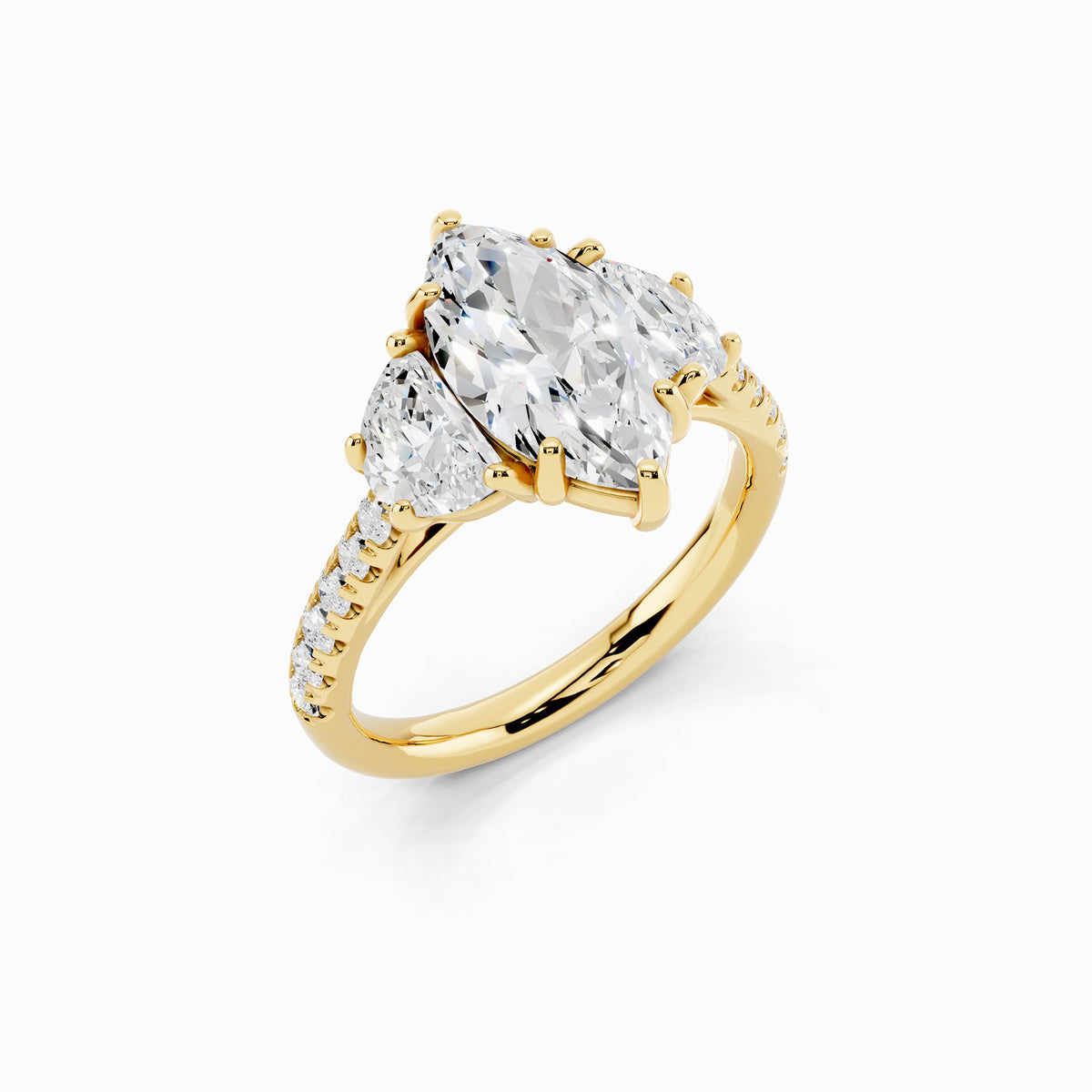 Zyla Marquise Cut Three Stone Engagement Ring