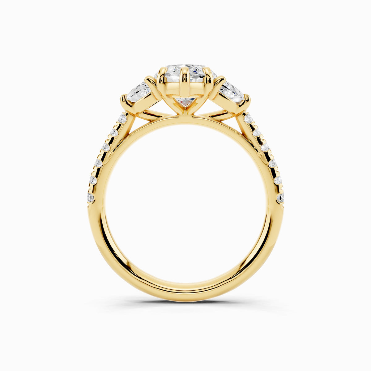 Zyla Marquise Cut Three Stone Engagement Ring