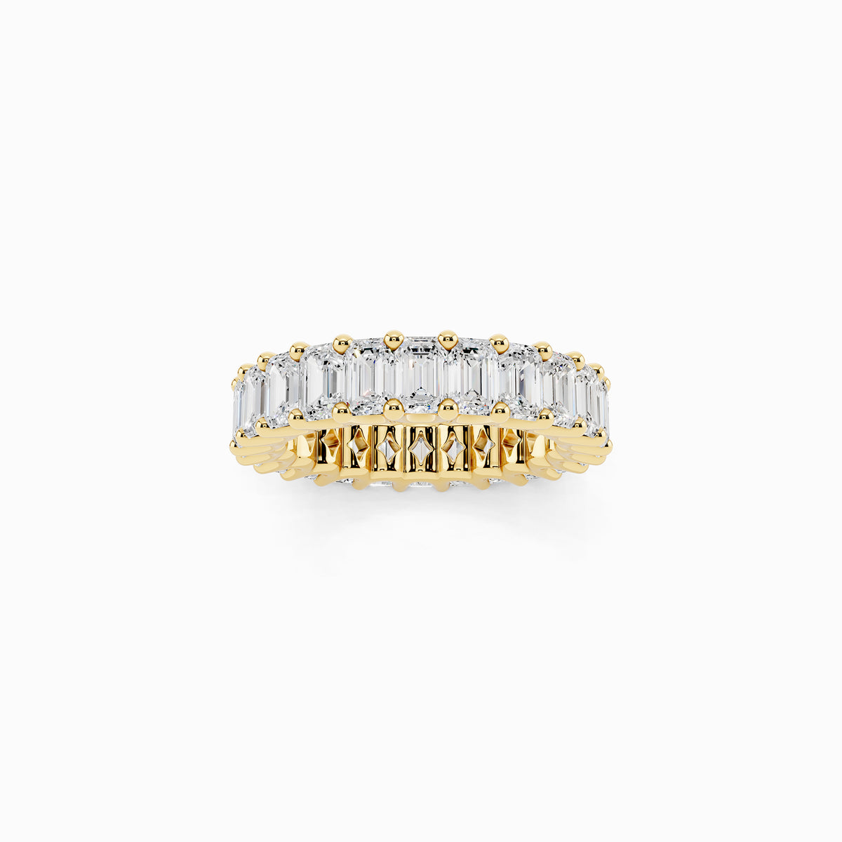 Lantana Emerald Cut Eternity Wedding Ring