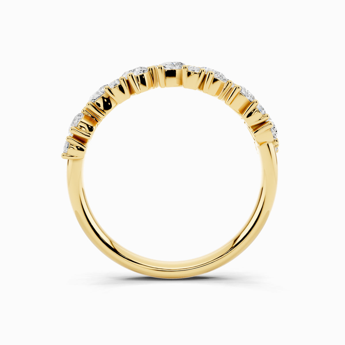 Ivy Pear & Round Cluster Wedding Ring