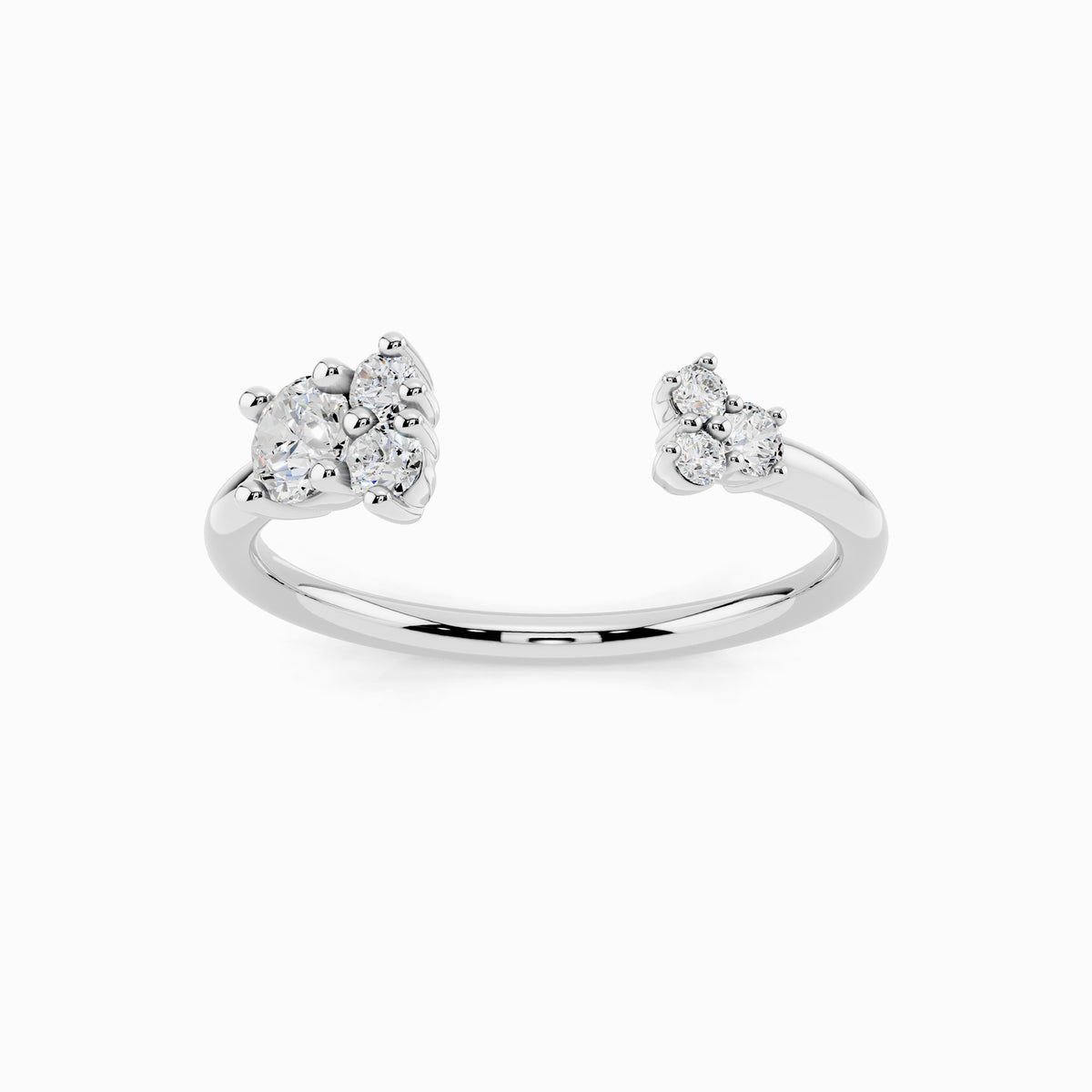 Tiger Lily Open End Round Cut Wedding Ring