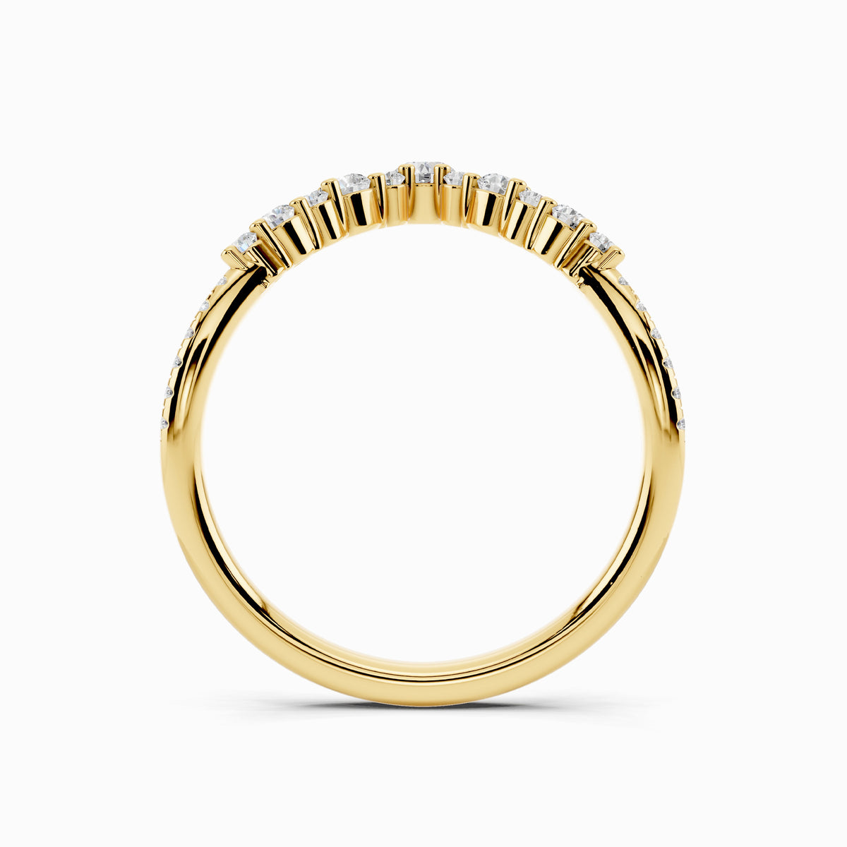 Linnea V-Shape Round Cut Wedding Ring