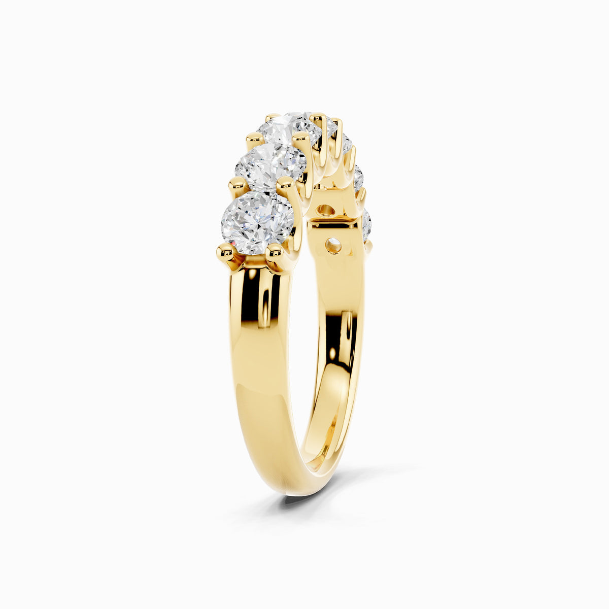Arali Seven Stone 3 Carat Round Cut Wedding Ring