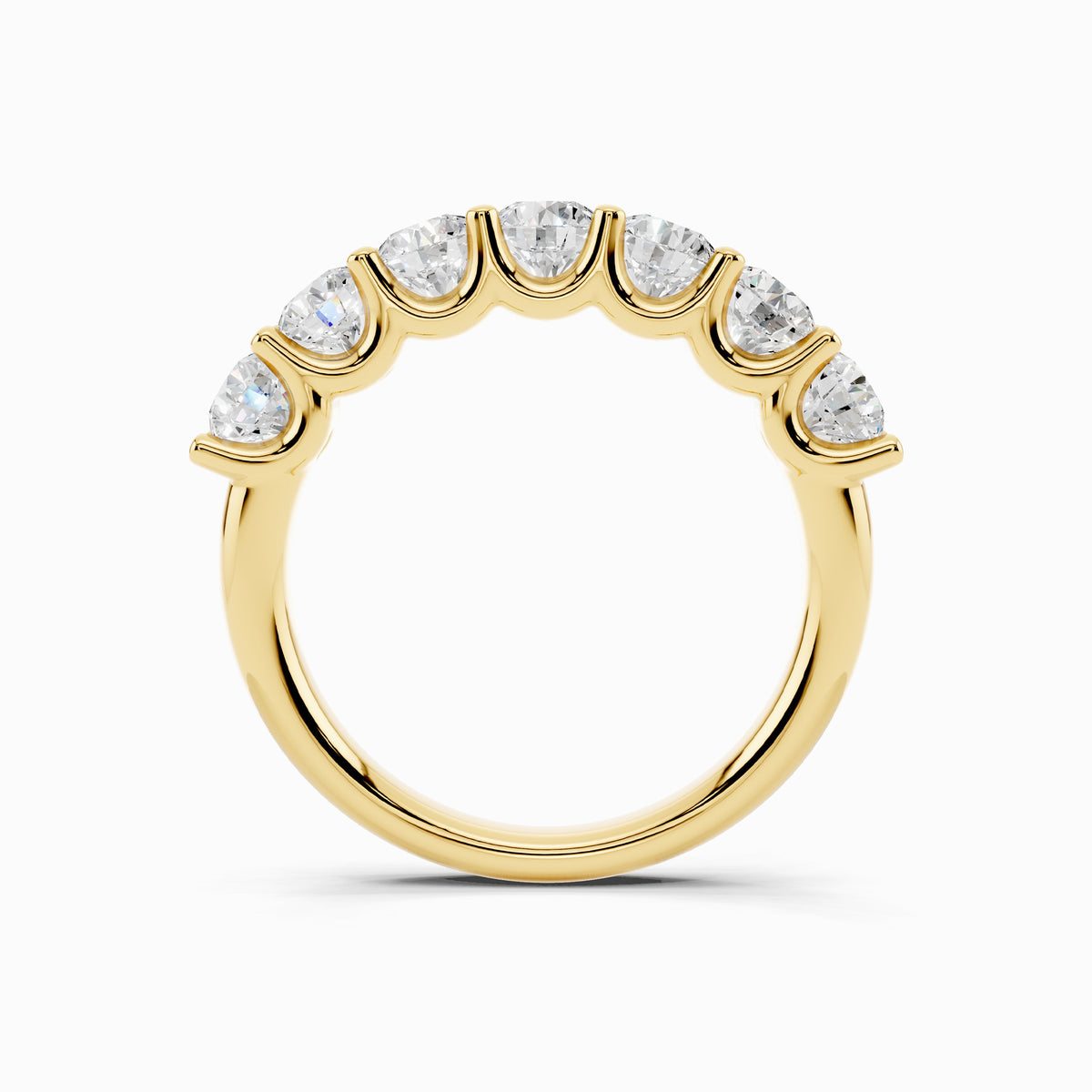 Arali Seven Stone 3 Carat Round Cut Wedding Ring