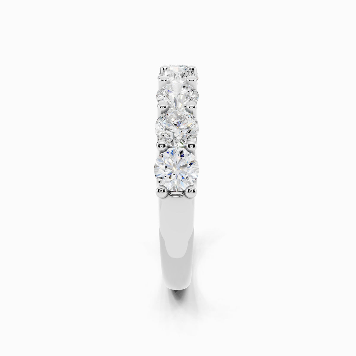 Arali Seven Stone 3 Carat Round Cut Wedding Ring