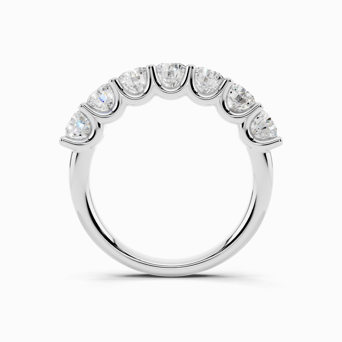 Arali Seven Stone 3 Carat Round Cut Wedding Ring