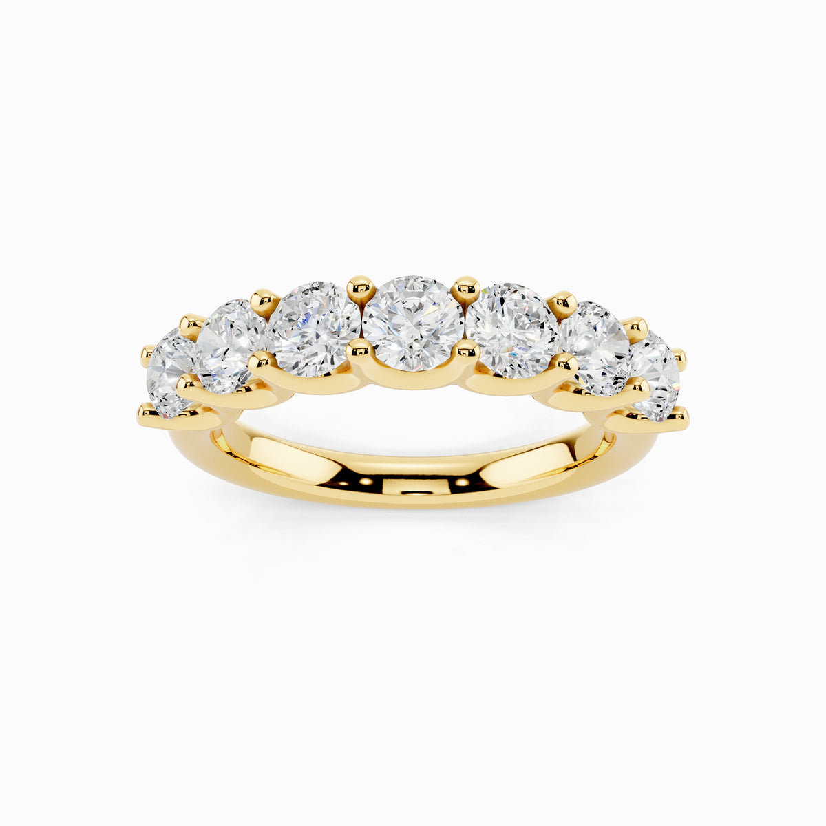 Arali Seven Stone 2 Carat Round Cut Wedding Ring