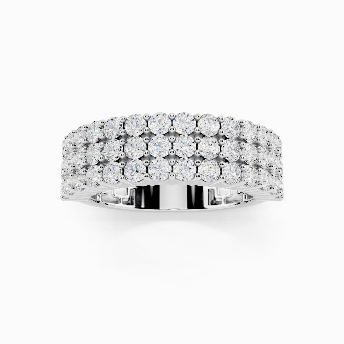 Winika Half Eternity Round Cut Wedding Ring