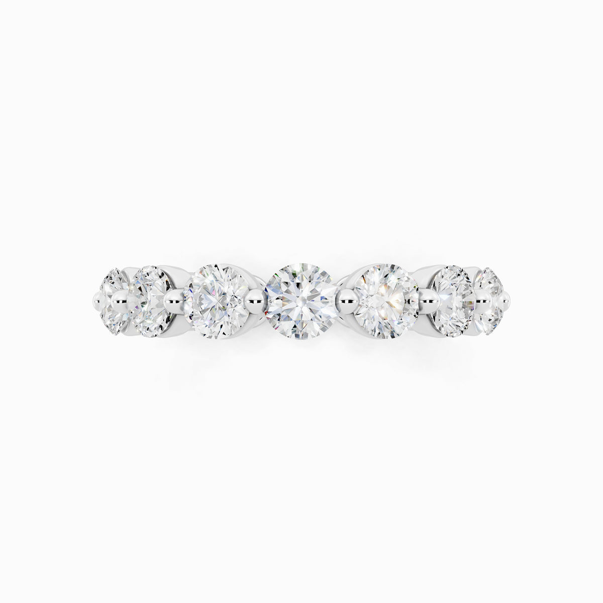 Oleander Eternity Round Cut Wedding Ring