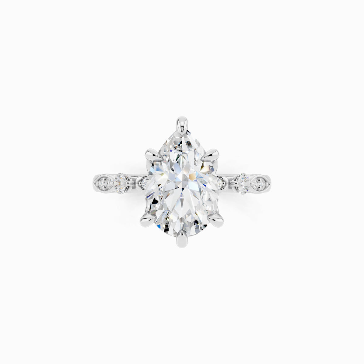 Violet Pear Cut Engagement Ring