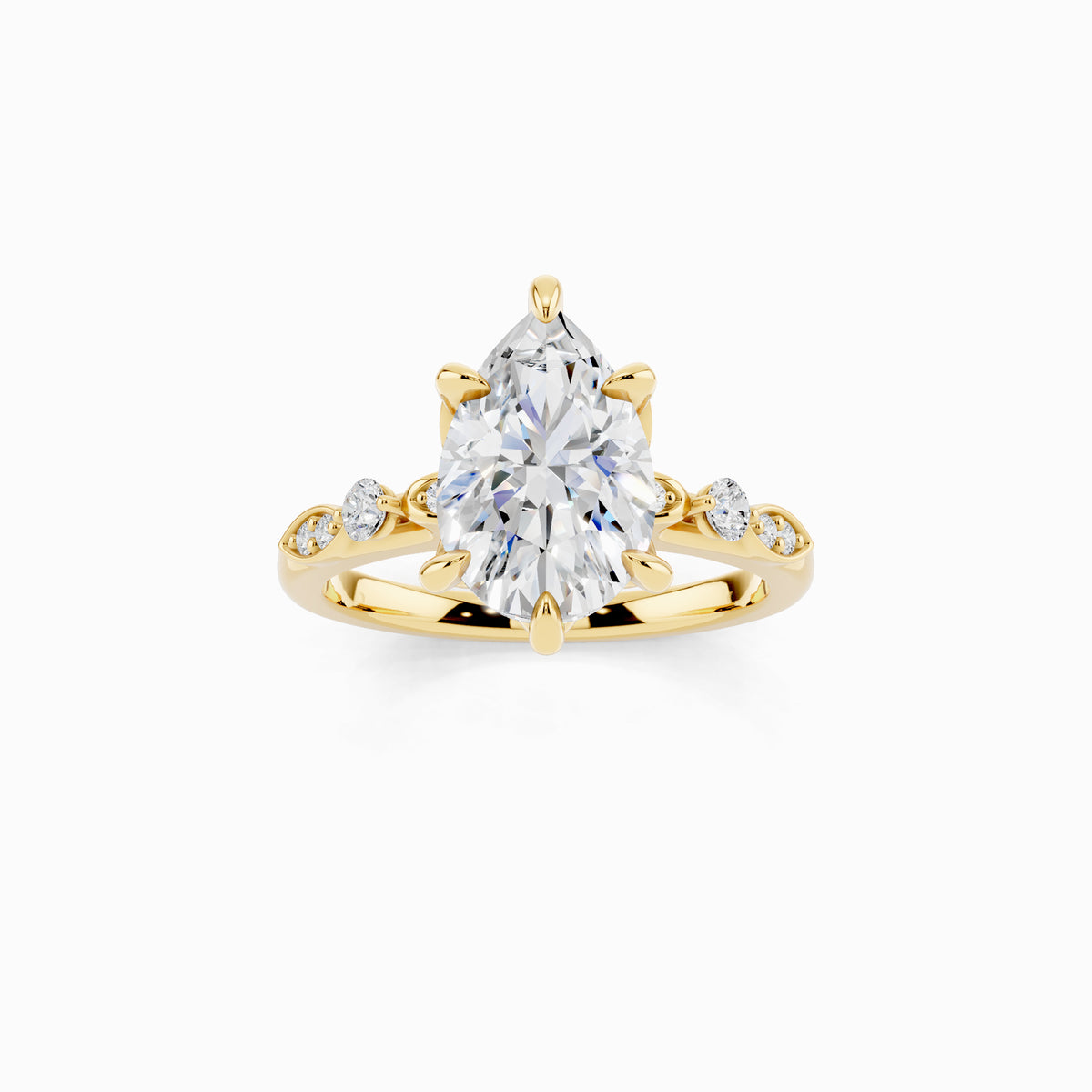 Violet Pear Cut Engagement Ring