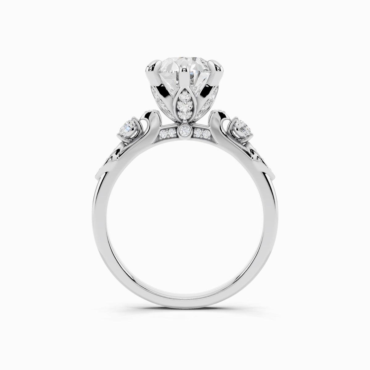 Violet Pear Cut Engagement Ring
