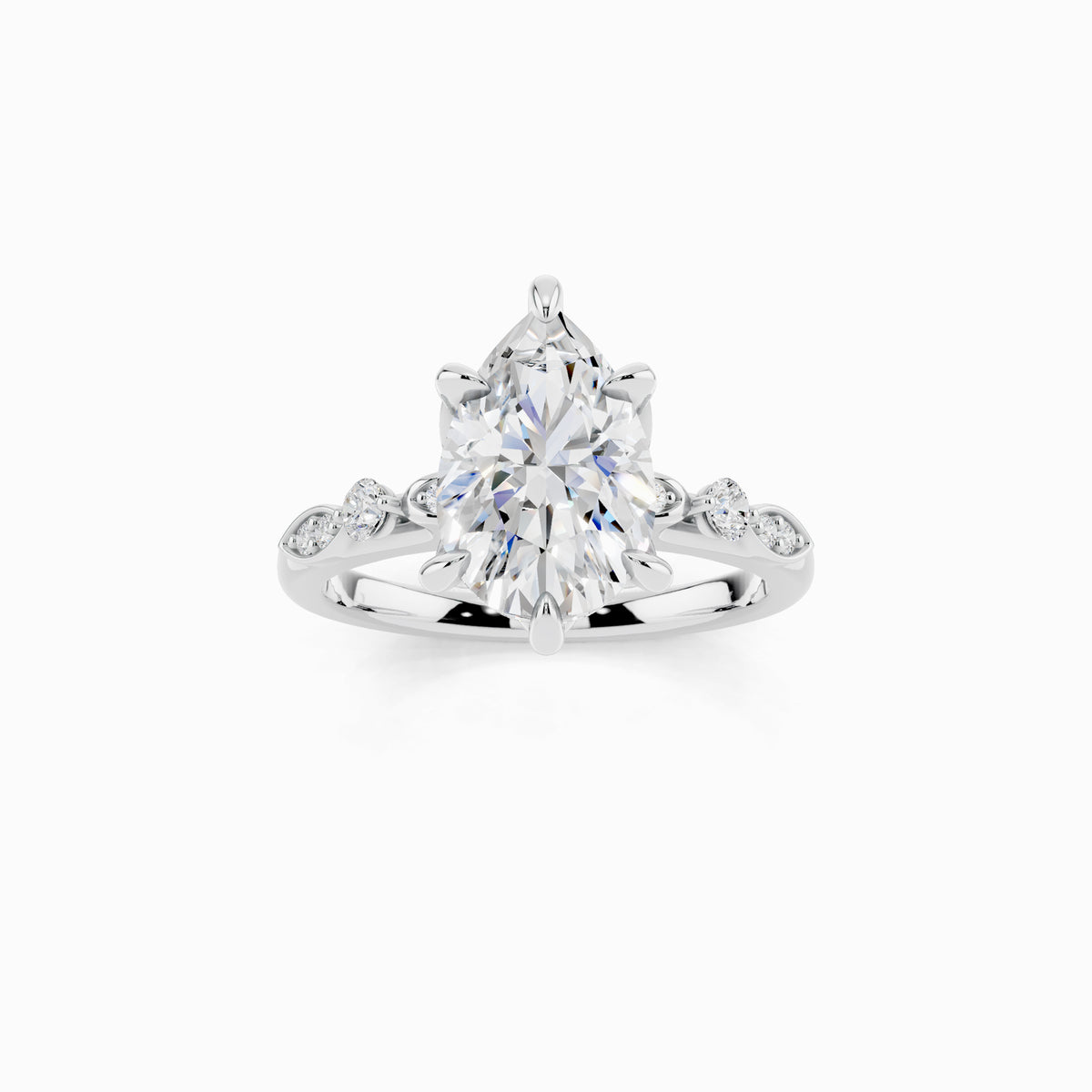 Violet Pear Cut Engagement Ring