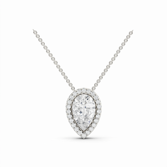 Multi Shape Diamond Pendant - White Gold