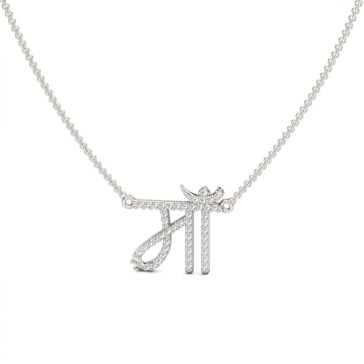 Moissanite Style Diamond Pendant p10197 - White Gold