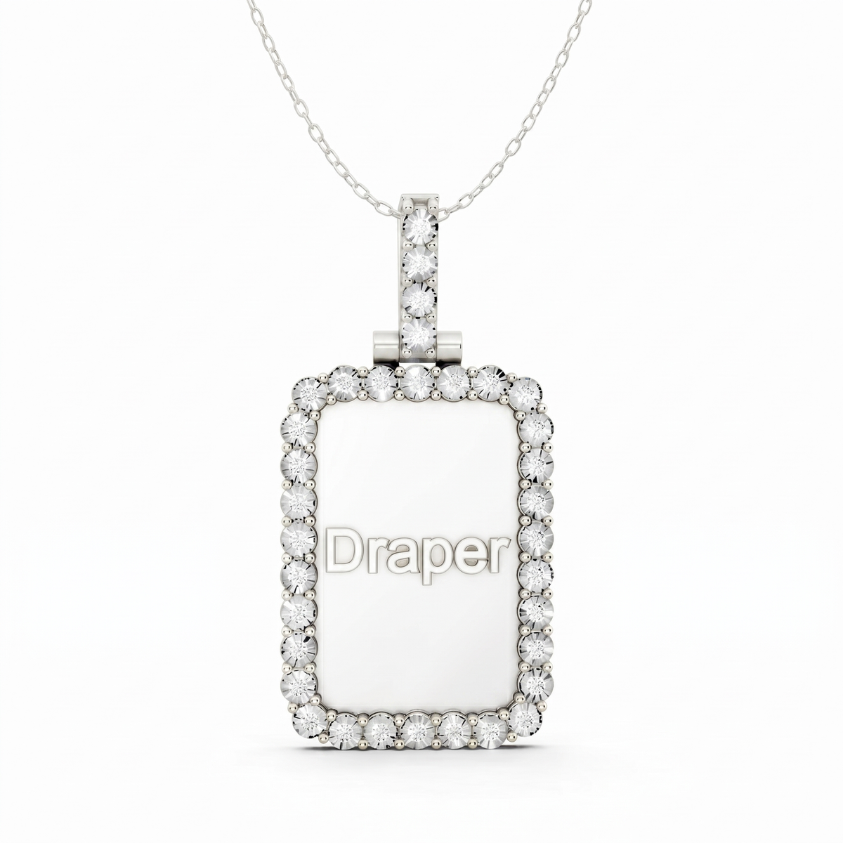 Classic Diamond Pendant 601212p - White Gold