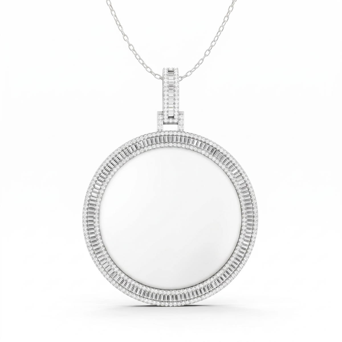 Multi Shape Diamond Pendant 501359p - White Gold