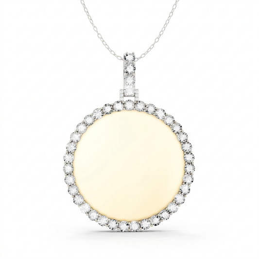 Classic Diamond Pendant 501357p - White Gold