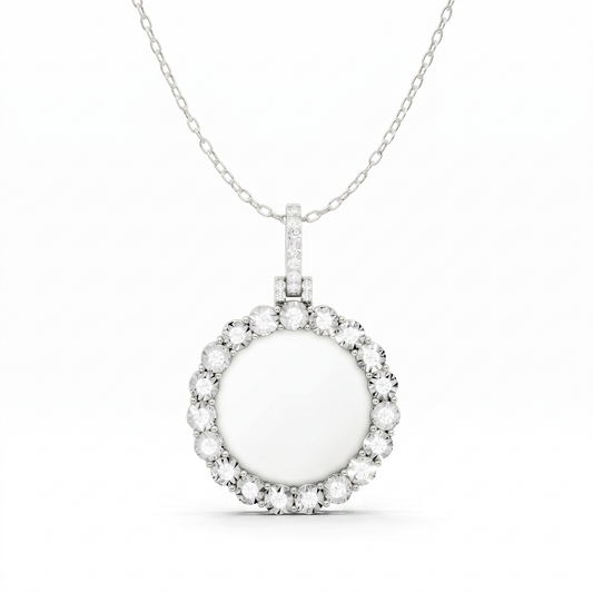 Classic Diamond Pendant 501354p - White Gold